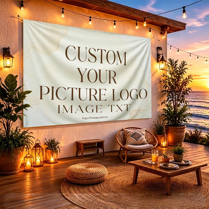 Auto Repair Shop Logo - Aangepaste bannervlaggen geschikt voor gepersonaliseerd logo-afbeelding,