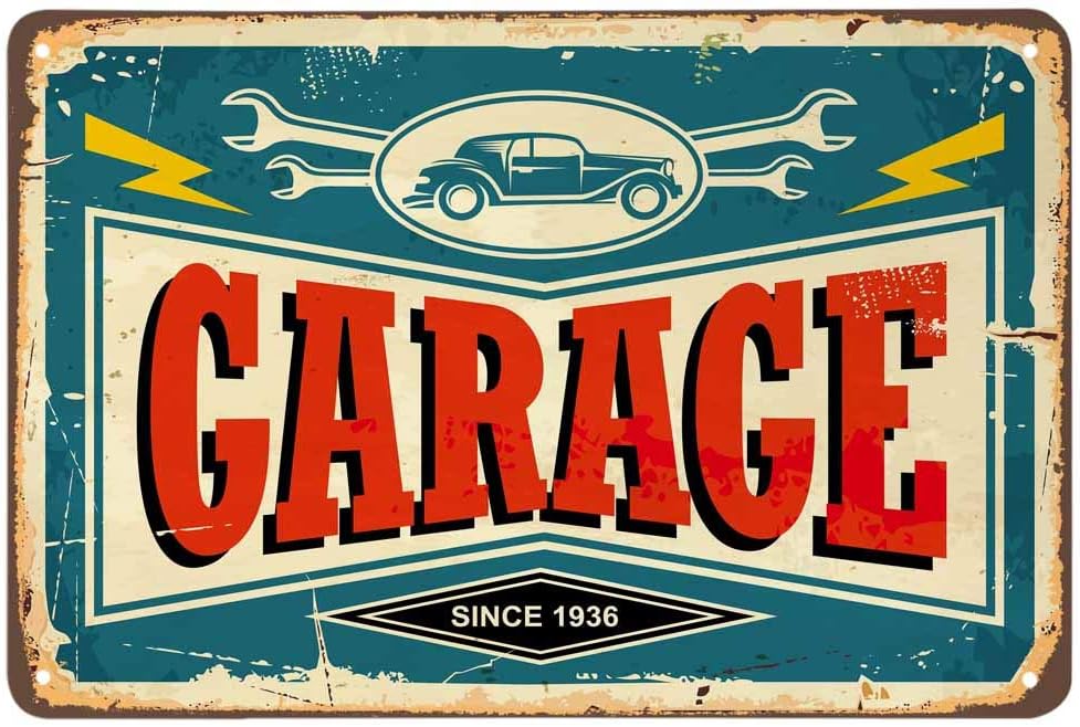 Auto Repair Shop Signs - AOYEGO Garage Tin Bord, Auto Reparatie