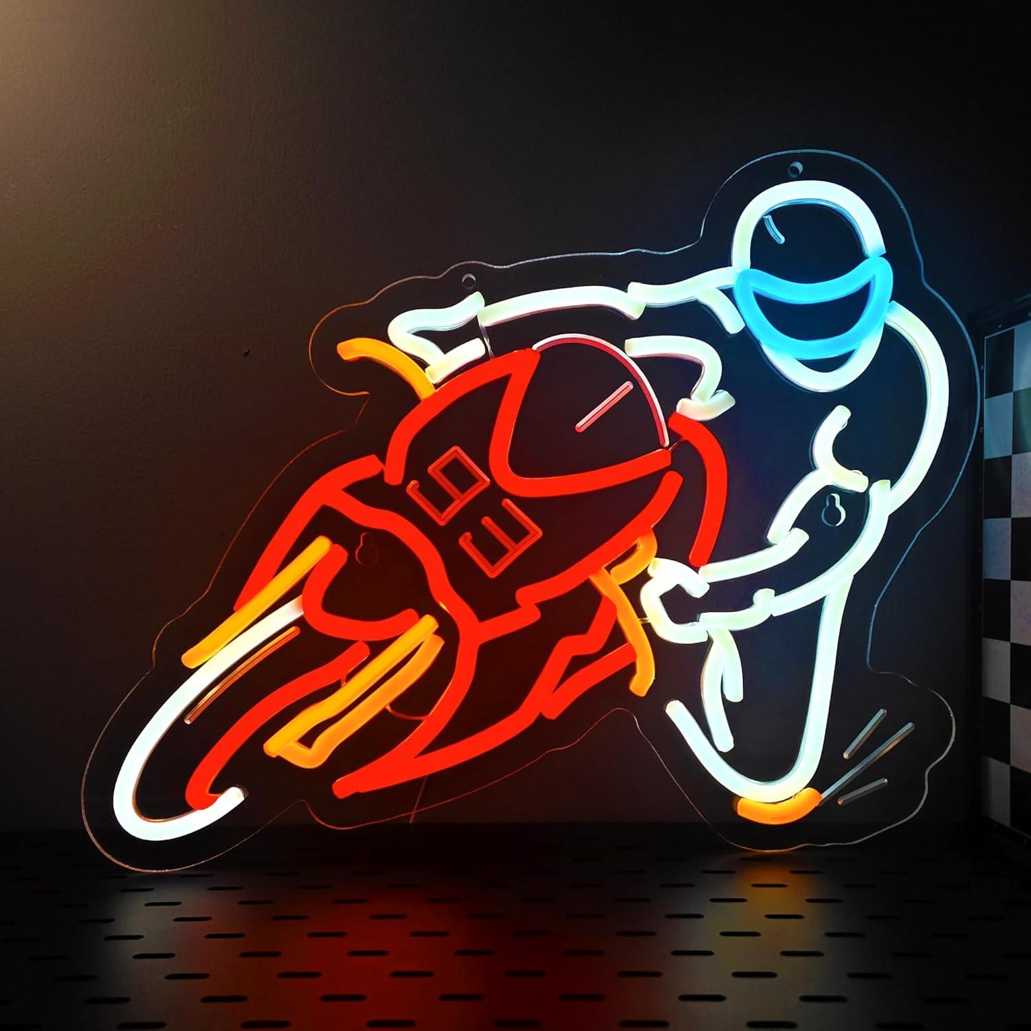 Auto Repair Shop Signs - Motorrace bochten neonbord USB dimbare neonverlichting