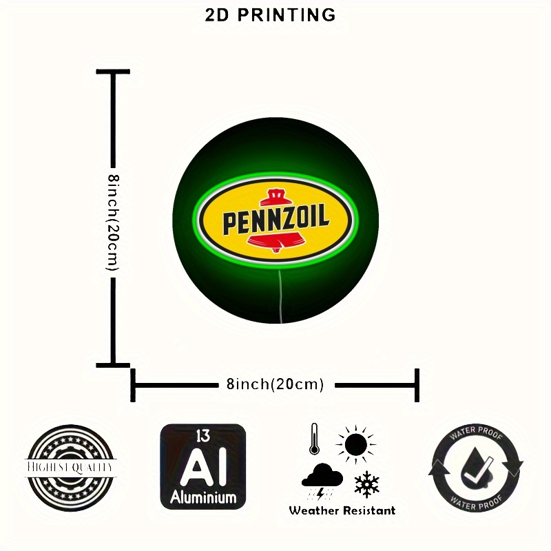 2D plat rond LED neon metalen  - Auto Repair Shop Signs recensie en prijs