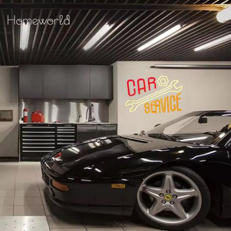 Car Service Neon Sign Warm Wit - Auto Repair Shop Signs recensie en prijs