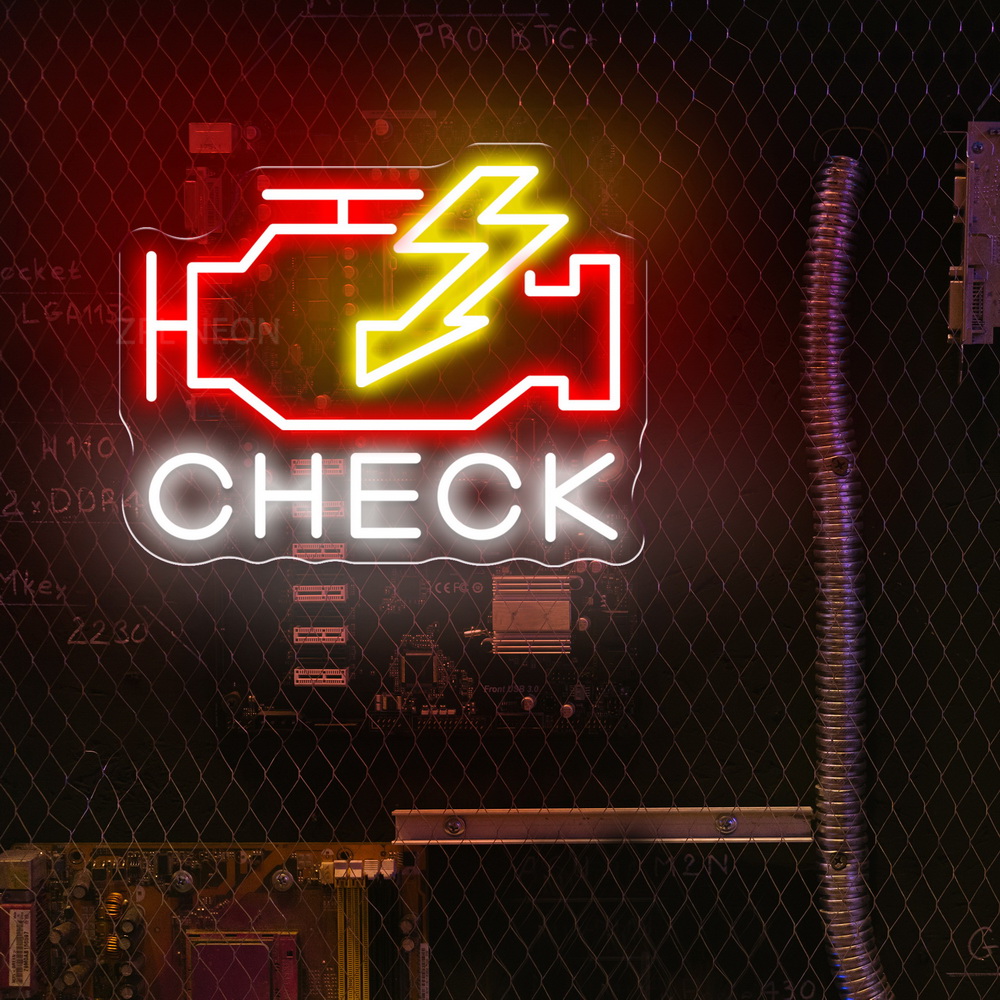 Check Engine Neon Sign Led-ver - Auto Repair Shop Signs recensie en prijs