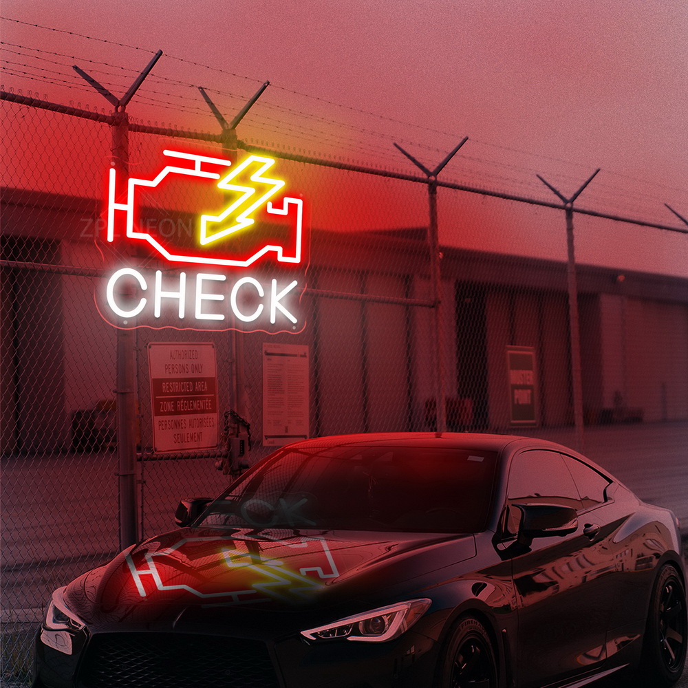 Check Engine Neon Sign Led-ver - Auto Repair Shop Signs recensie en prijs