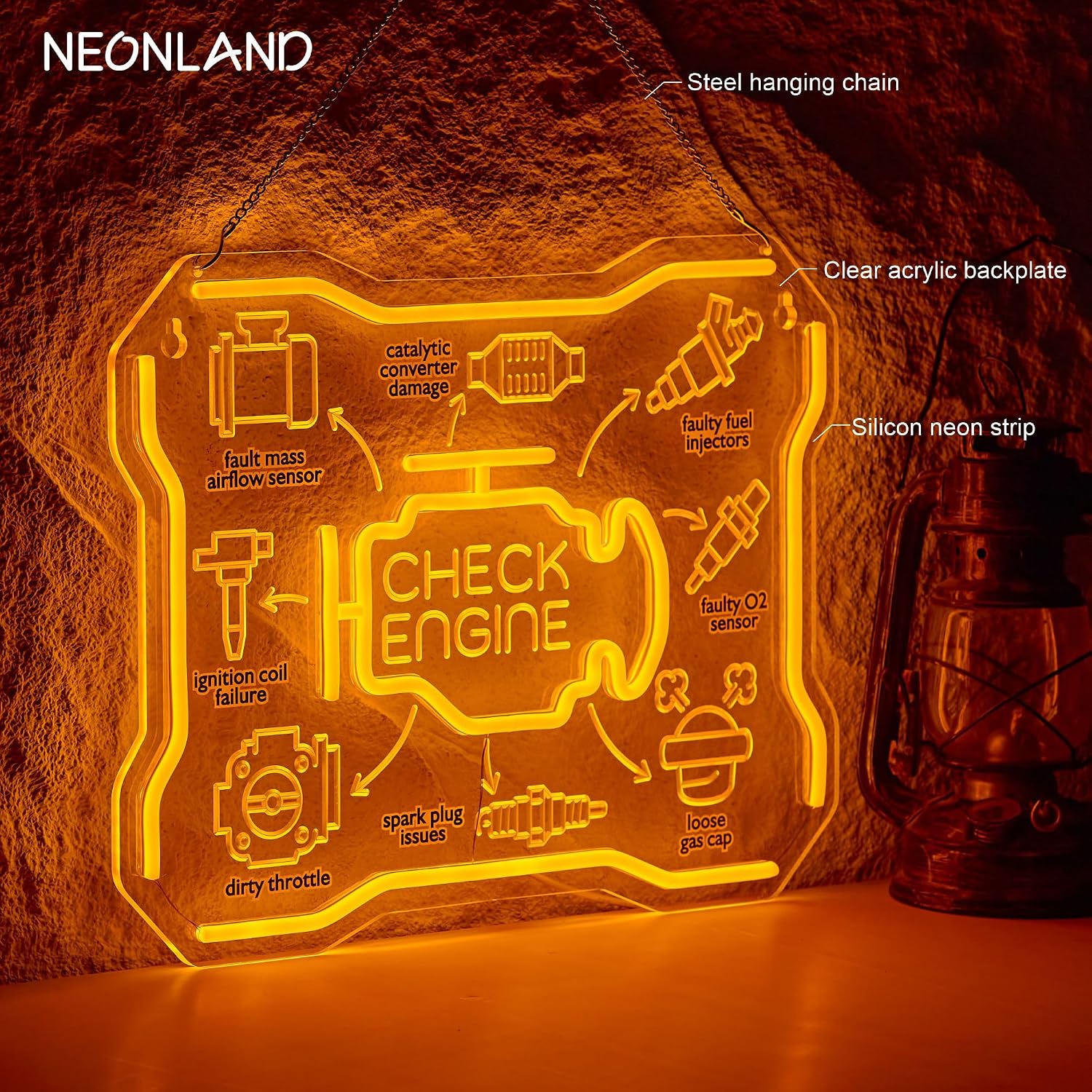 Check Engine Neon Sign USB LED - Auto Repair Shop Signs recensie en prijs