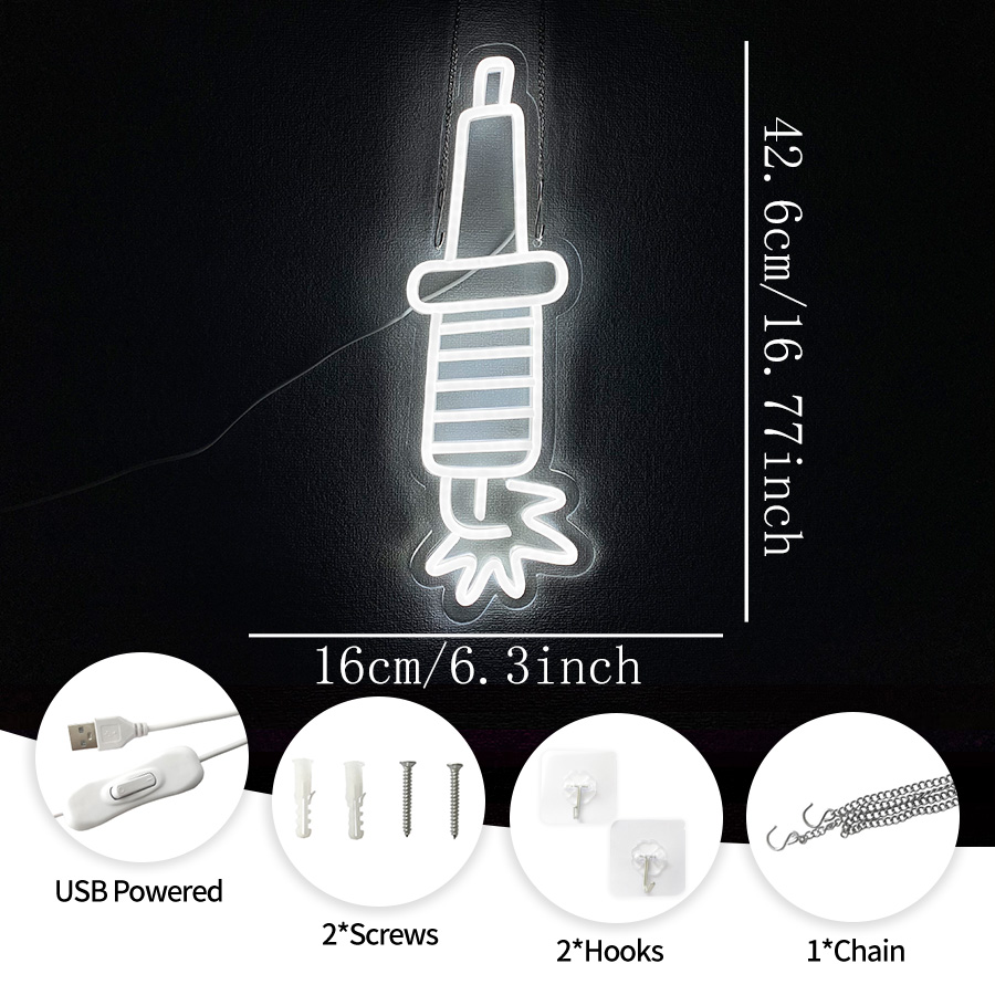 Bougie Neonbord, Wit LED-icoon - Auto Repair Shop Signs recensie en prijs