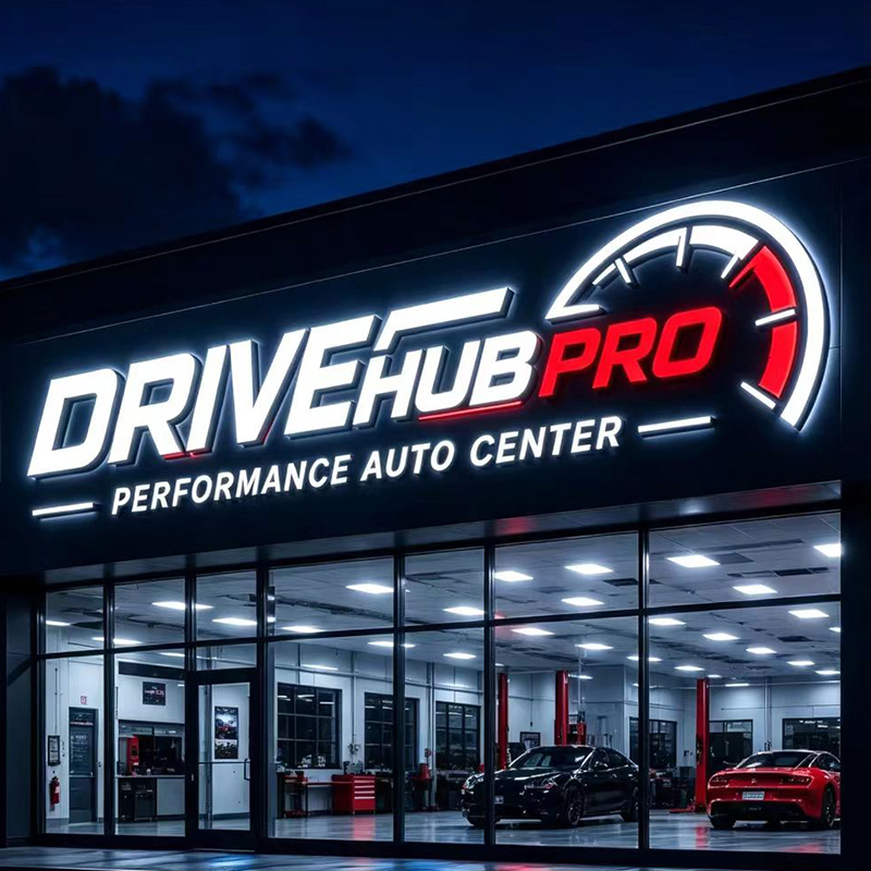 Op maat gemaakte LED-verlichte - Auto Repair Shop Logo recensie en prijs