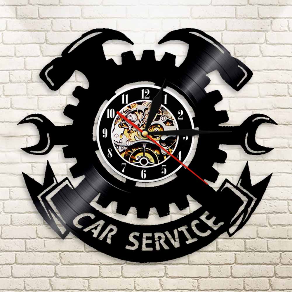 Wandklok met autoreparatiewerk - Auto Repair Shop Signs recensie en prijs