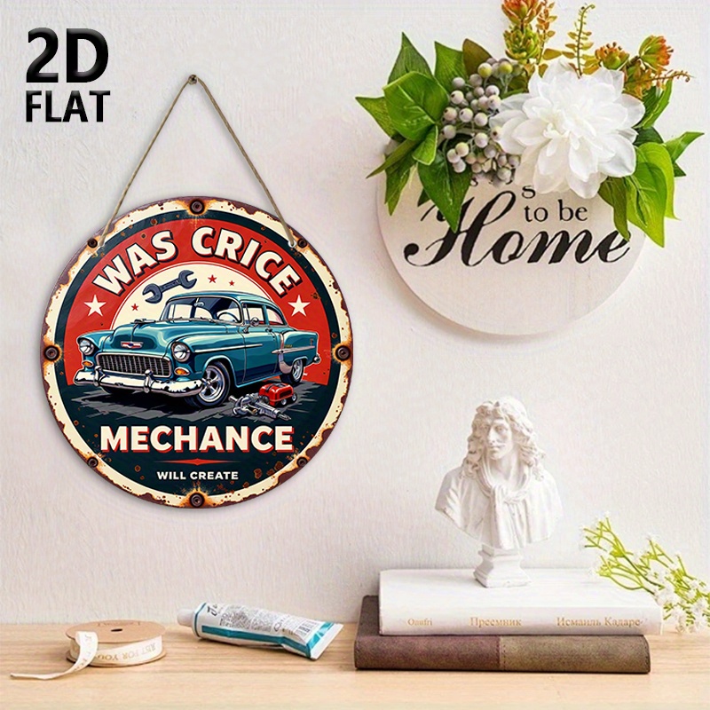 2D-vlak, retro autoreparatiewe - Auto Repair Shop Logo recensie en prijs