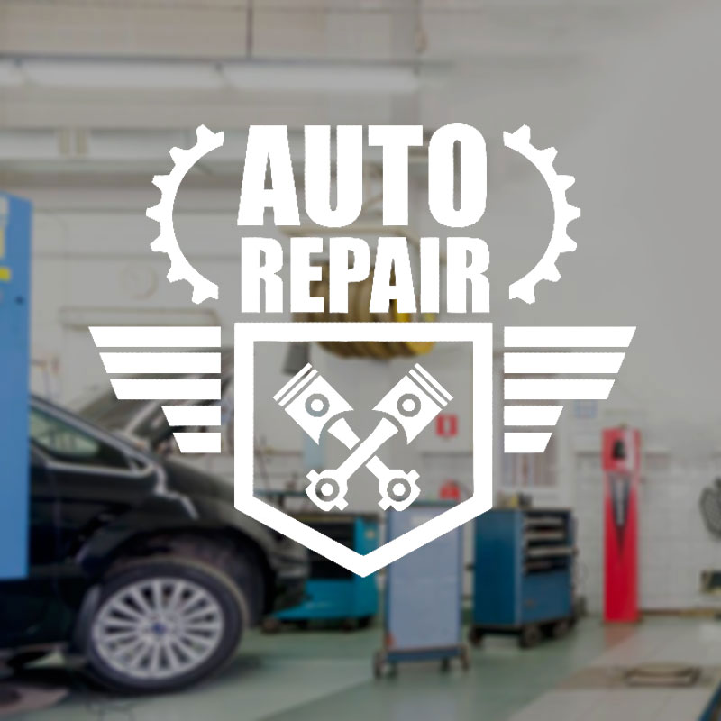 Auto Reparatie Muurtattoo Auto - Auto Repair Shop Logo recensie en prijs