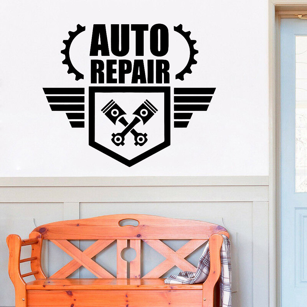 Auto Reparatie Muurstickers Cr - Auto Repair Shop Logo recensie en prijs